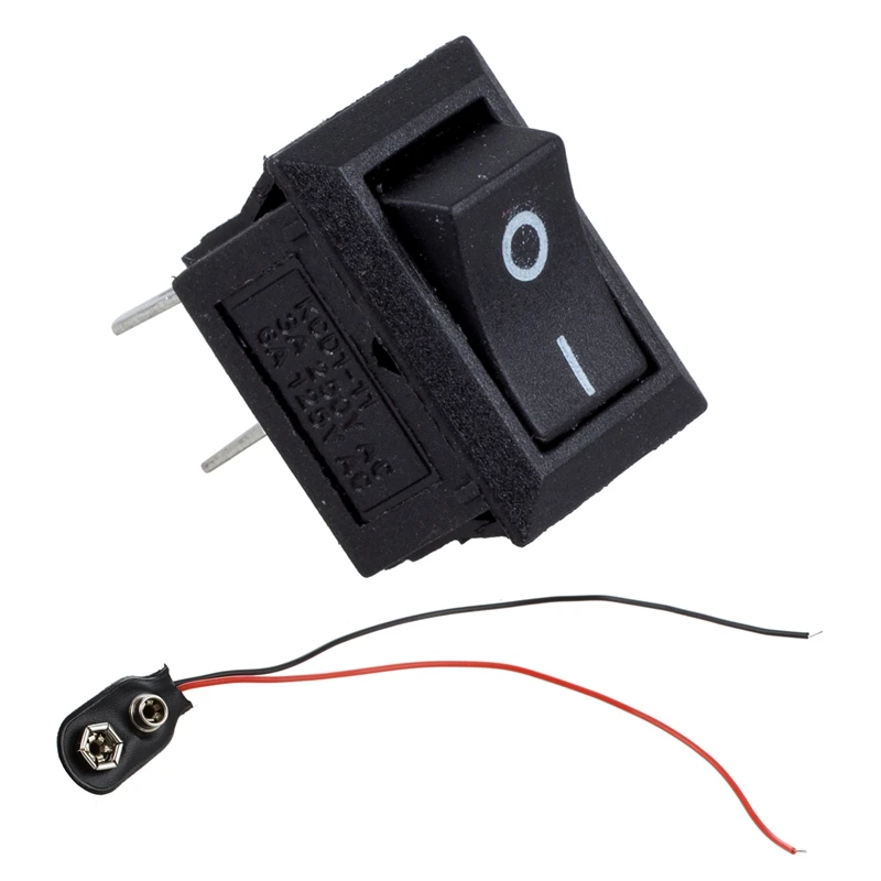 IG-5 x AC 250V 3A 2 Pin ВКЛ/ВЫКЛ I/O SPST оснастка в мини-лодке кулисный переключатель и 10 шт PP3