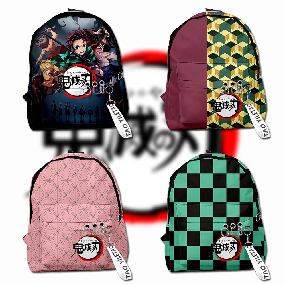 2021 demon slayer backpack kimetsu no yaiba cosplay tomioka giyuu mochila students school bags 3d anime accessories bags free global shipping