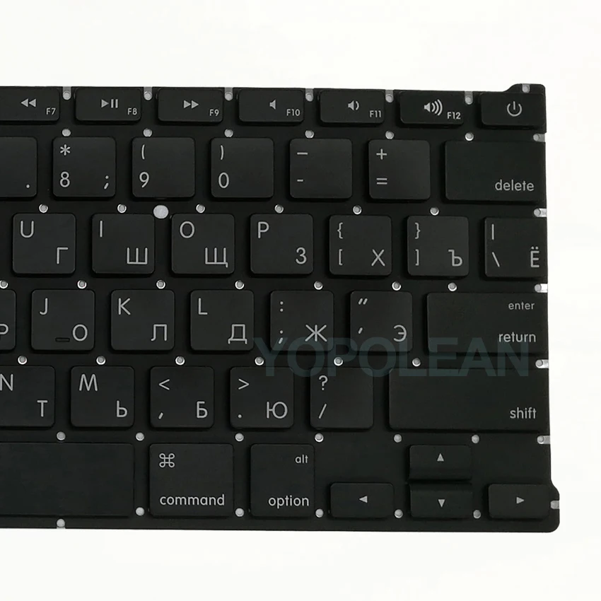 Клавиатура A1369 A1466 для Macbook Air 13 дюймов русская и английская раскладка с подсветкой