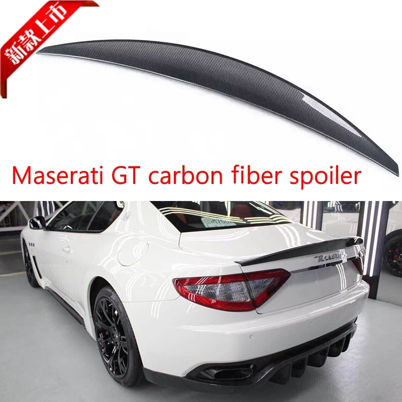 Carbon Fiber car rear trunk boot lip spoiler wing for Maserati GranTurismo GT 2 Door flat 06-11 Non Convertible | Автомобили и