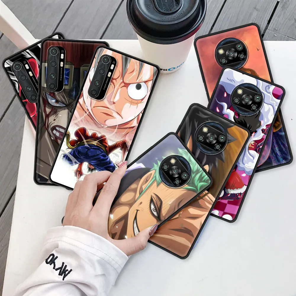 Одна штука аниме чехол для Xiaomi Mi Poco X3 NFC 10T Pro 5G Примечание 10 Lite 9 лет 11 M3 10S CC9 черный