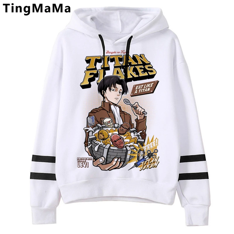 

New Japanese Anime Attack on Titan Hoodies Women Kawaii Cartoon Titans Attack Streetwear Harajuku Unisex Sweatshirts Female