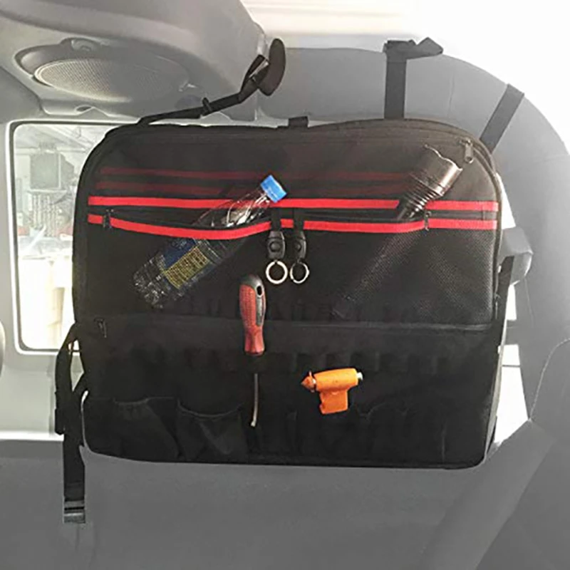 

Multi-Port 2-Door Version Anti-Roll Bar Anti-Roll Rack Storage Bag Square Hanging Bag, Suitable for Jeep Wrangler JK JKU TJ LJ