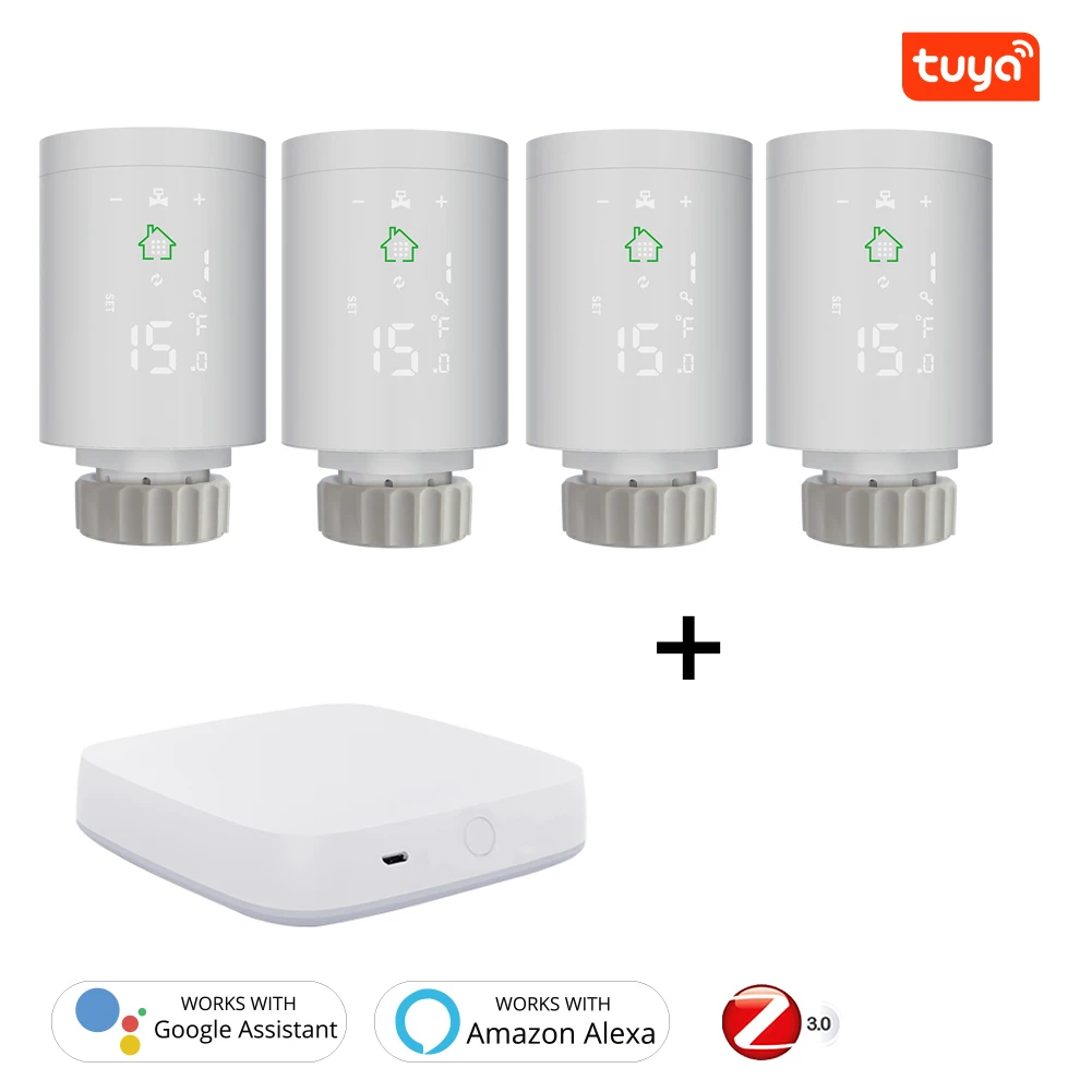 Термостат для комнатного отопления TRV с Tuya ZigBee 3 0 шлюз умный дом мини клапан