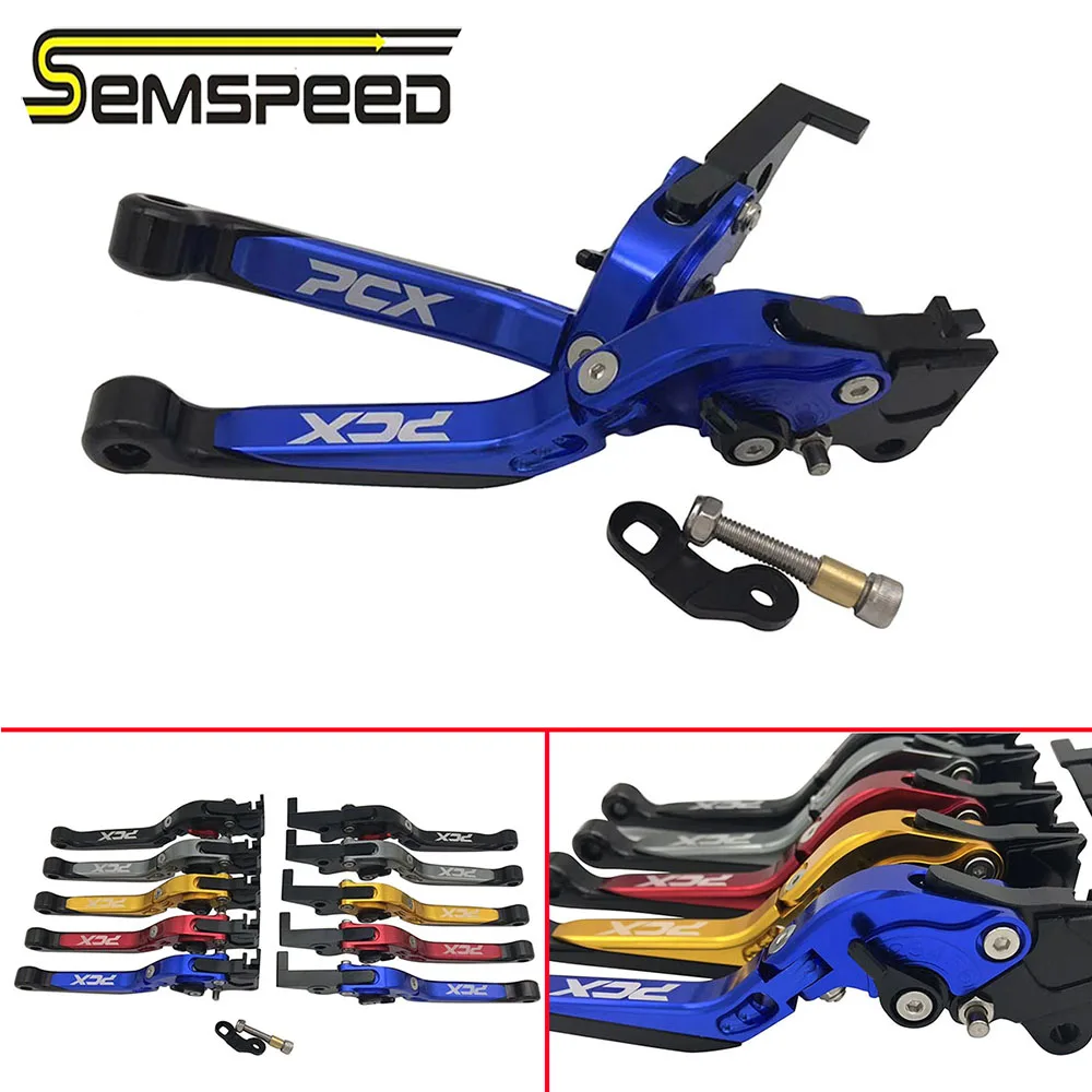 SEMSPEED стояночный тормоз рычаги для HONDA PCX 150 125 PCX125 PCX150 мотоцикл складной выдвижной клатч автоматический замок рычаги