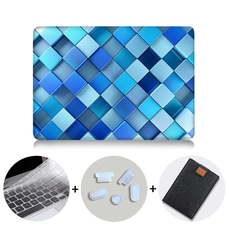 MTT 3D чехол с геометрическим рисунком для Macbook Pro retina 13 15 с сенсорной панелью для ноутбука для Mac book 12 дюймов Air 11 13 дюймов Чехол - Цвет: MB13