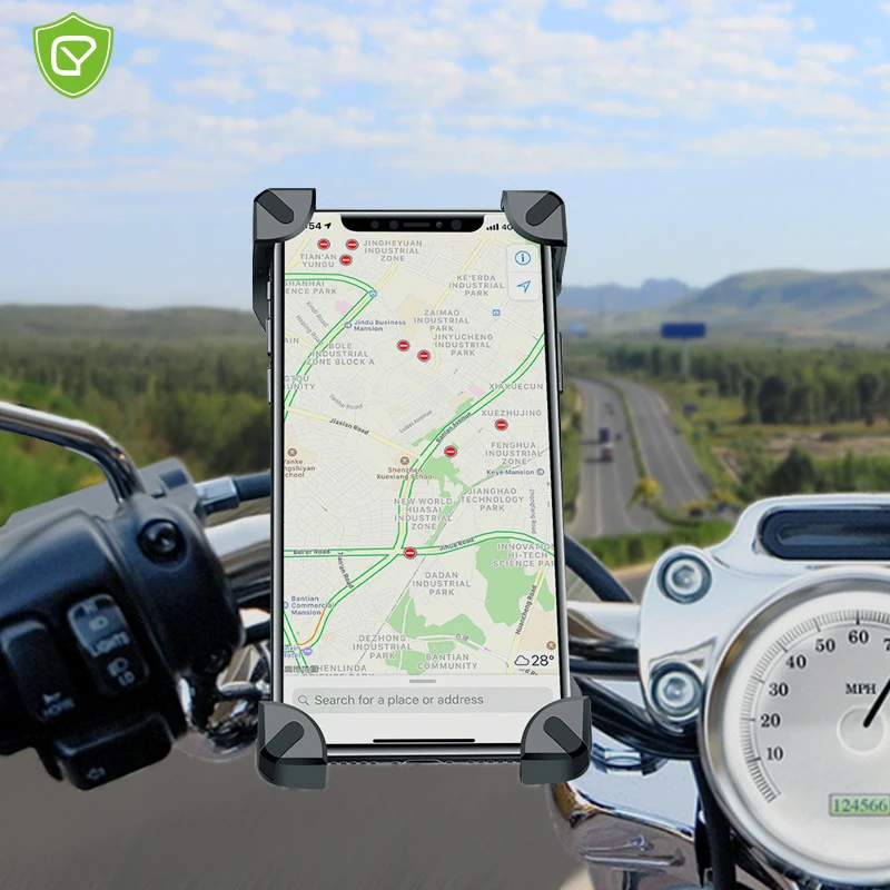

CHYI Bicycle Phone Holder For iPhone Samsung Motorcycle Mobile Cellphone Holder Bike Handlebar Clip Stand GPS Mount Bracket