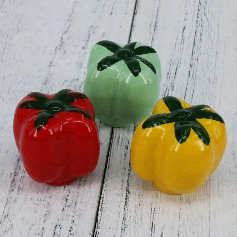 

1PCS Ceramic Vegetable shape Dresser Handle Drawer Knob Pull Cabinet Cupboard Handle Knob Kids Room Decorative Furniture Knob