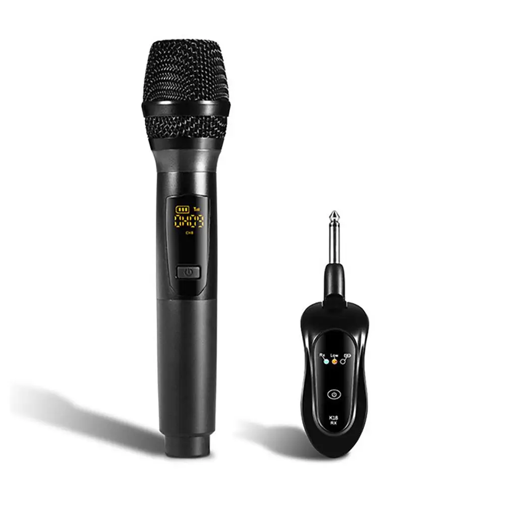 

K18A UHF Wireless Handheld Microphone Karaoke KTV Speech Mic with USB Receiver