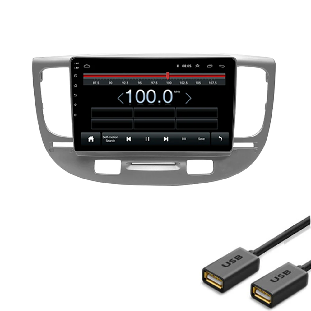 Автомобильный DVD-плеер R-way Android для Kia RIO 2 RIO2 2005 - 2011 2G + 32G автомобильное радио