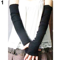 womens cotton uv protection arm warmer 2pcs summer arm sleeves women men anti uv armwarmer long fingerless gloves