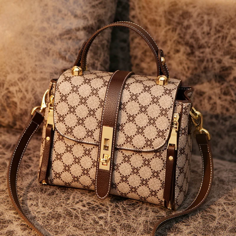 Women's Luxury Bags Crossbody 2021 Designer Fashion New Brand Small Handbag Female High Quality PU Leather Print Shoulder Tote