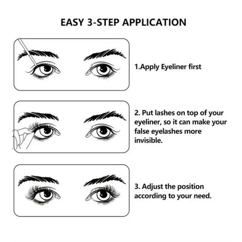 3 пары магнитных ресниц 3D искусственный норковый магнит для Магнитная жидкая