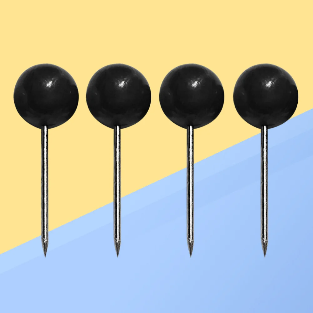 

100Pcs Push Round Head Map Tacks with Stainless Point for Office Home Crafts DIY Marking (Red)