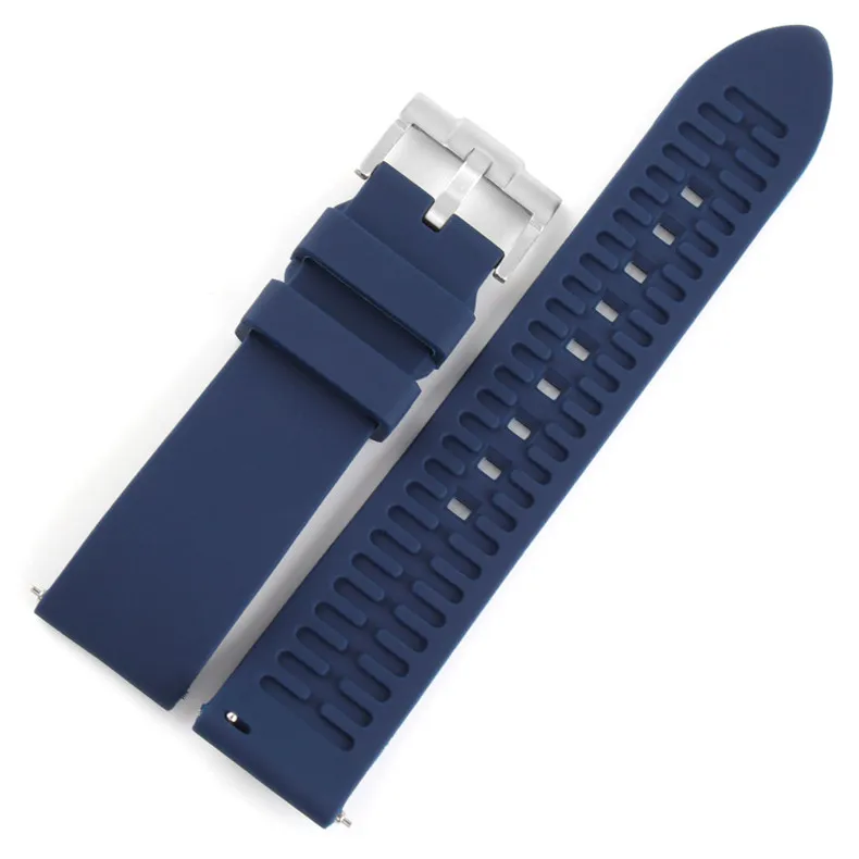 1blue pin clasp 18 мм 20 мм 22 мм силиконовый ремешок резиновый ремешок для часов Seiko 5 SRP SKX007 ProPex PADI Casio Edifice часы браслет спортивный человек - Цвет ремешка: 1blue pin clasp
