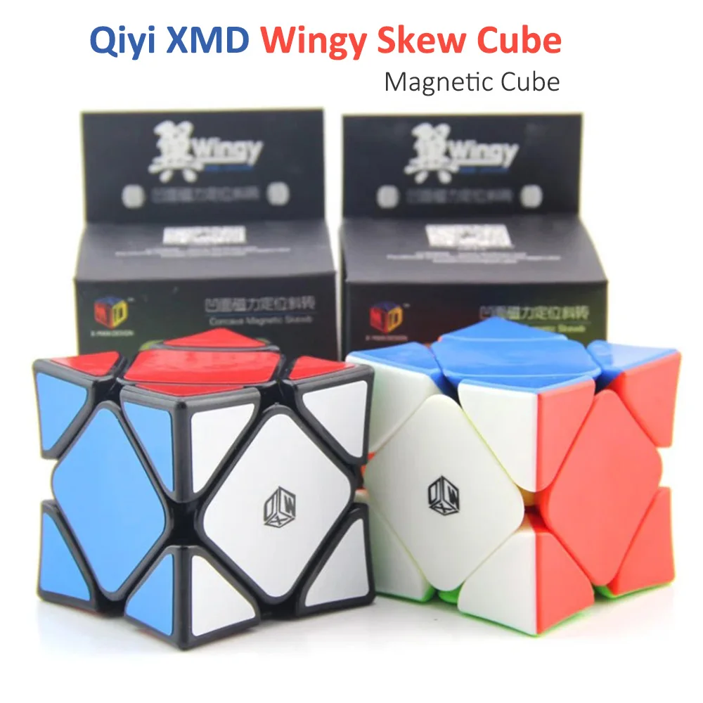 

Qiyi XMD Wingy Магнитный скошенный куб 3x3 Магнитный магический куб профессиональный скоростной Куб Головоломка обучающие игрушки для детей подар...