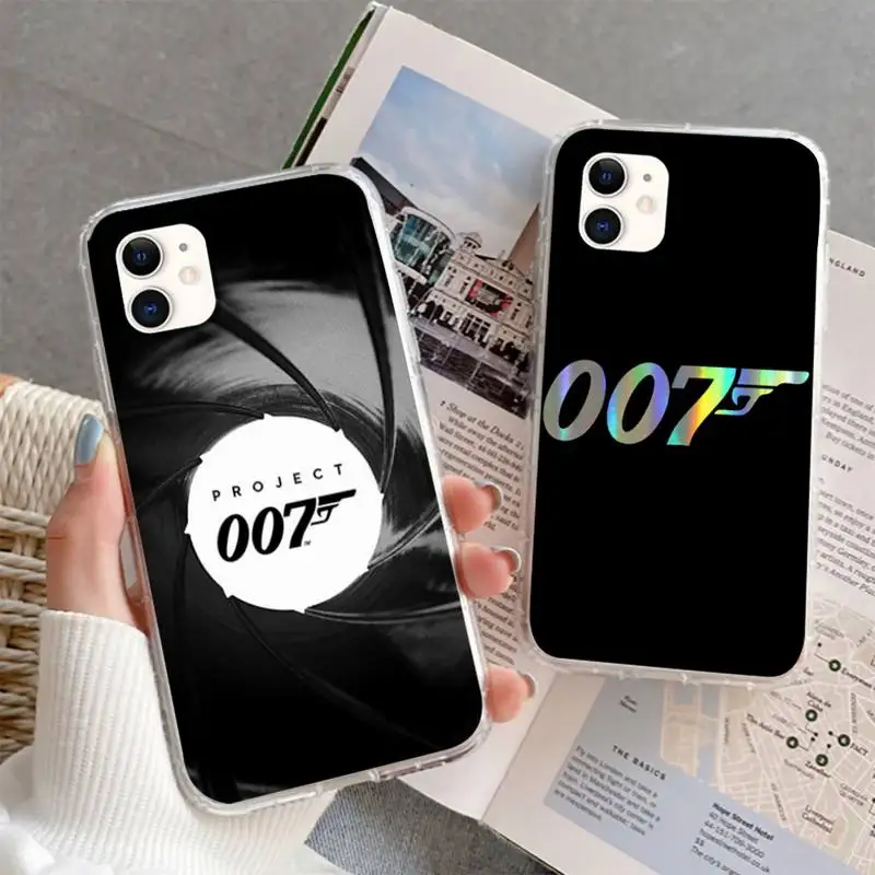 

Free shipping James bond 007 Phone Case For iPhone 6 7 8 11 12 13 Plus XS Max XR Pro Mini SE Soft Transparent Cover Fundas Coque