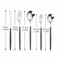 5pcs luxury black silver cutlery set stainless steel spoon tableware set kitchen dessert fork spoon dinnerware set bright light