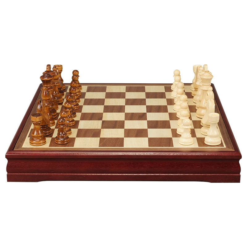 Children Large Chess Wooden Pieces Medieval Luxury Family Table Games Chess Board Game Accessories Jeux Entertainment Ed50zm