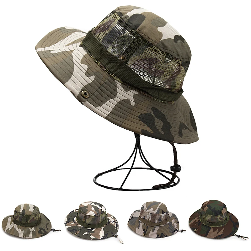 Водонепроницаемые камуфляжные шляпы от солнца для мужчин уличные пляжные кепки