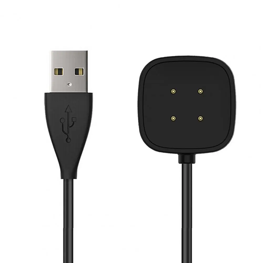 portable 100cm smart watch fast charging cable usb charger for fitbit versa3sense wearable devices smart accessories free global shipping