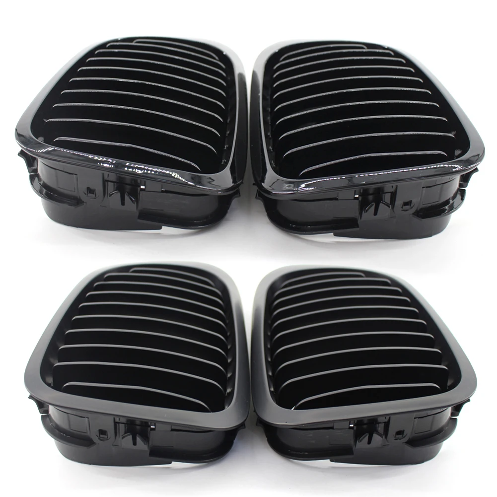 Brand New Kidney Grille Matte Gloss Black Kidney Grill 1 Pair for BMW E46 2-Door Coupe Cabriolet 1999-2002 Accessories