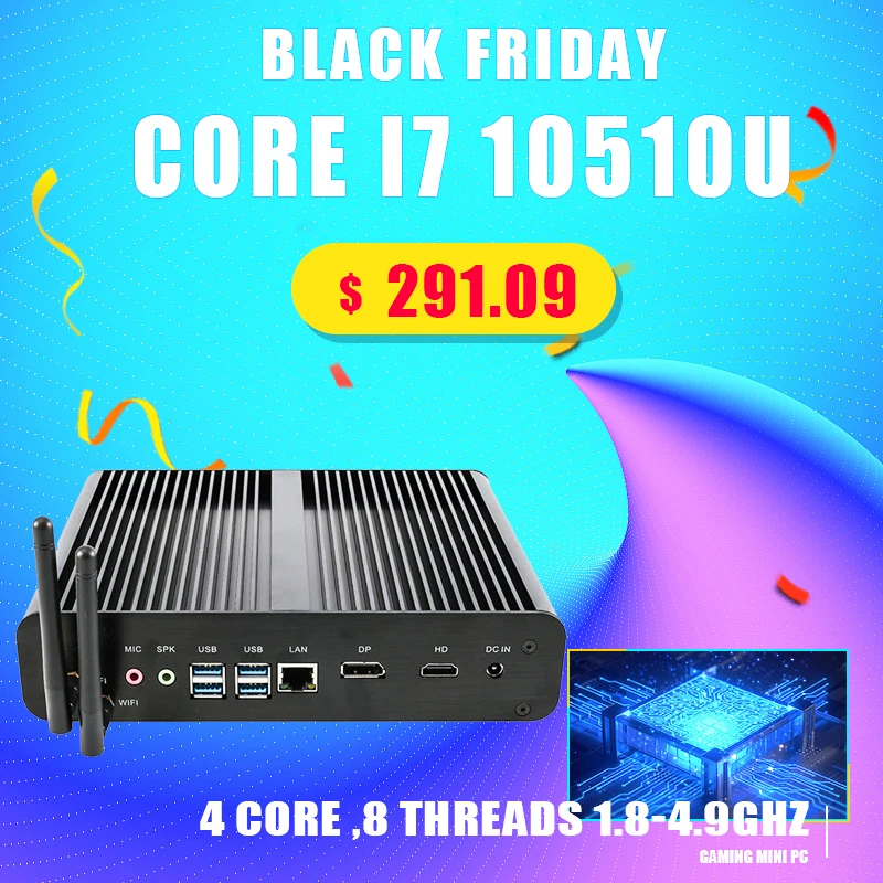 Мини ПК TOPTON 2020 Intel Core i7 10710U 10510U 2 5 | Компьютеры и офис