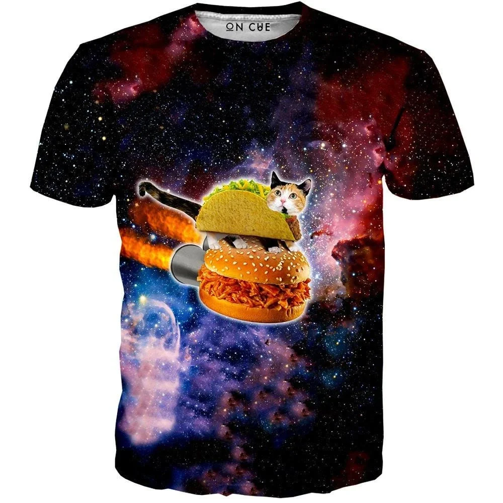 

Fashion Clothing SUPER TACO CAT T-SHIRT Unique Famous Brand Women Men Top Tees