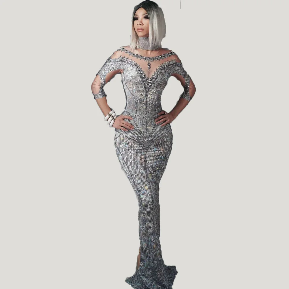 Длинные стразы эластичные для дня рождения диджеев костюм ночного клуба модное