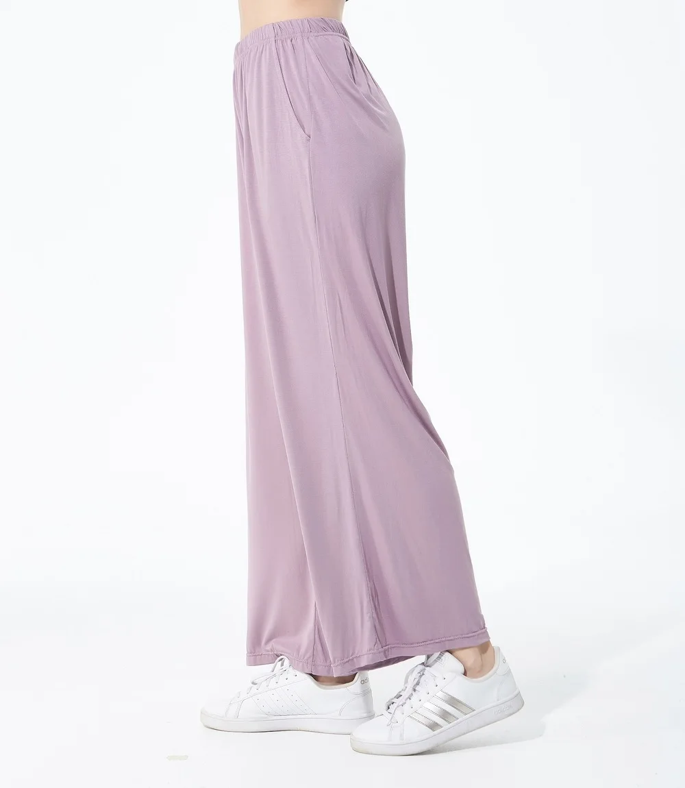 Домашние брюки размера плюс женские хлопковые Пижамные с широкими штанинами