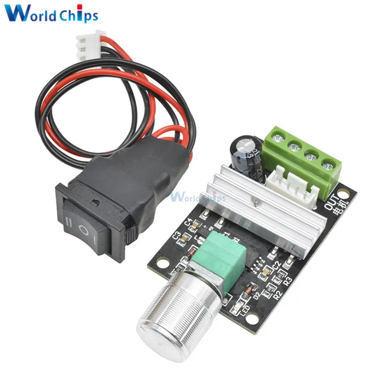 Регулятор скорости двигателя ШИМ регулятор переменной потенциометр вкл/выкл 6 в