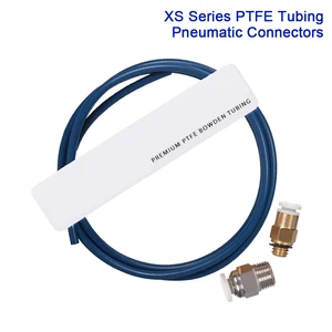 high quality bowden ptfe tubing xs series teflonto 1m pc4 m6 quick fitting straight pneumatic fitting connector 3d printer parts free global shipping