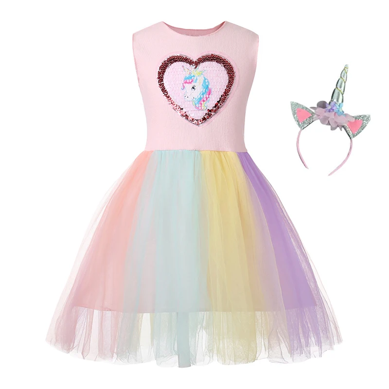 Модная обувь с украшением в виде единорога платья для девочек принцесса единорог