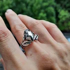 Кольцо женское серебряное, 925 пробы, в форме лягушки, размер 5-11