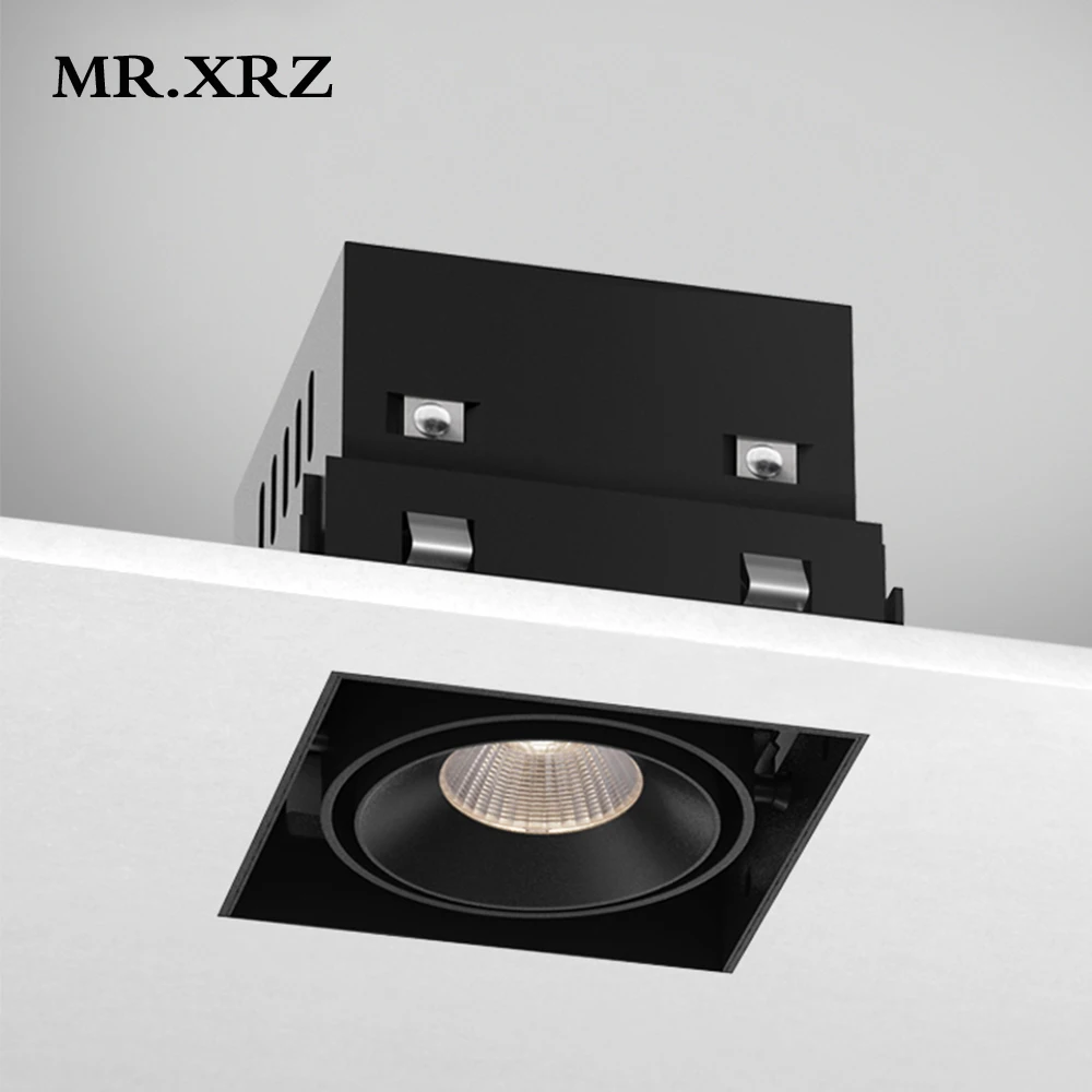 

MR.XRZ Recessed Trimless Square Led Downlight 7W 10W COB LED Ceiling Lamp Anti-glare Adjustable LED Spot Lights Indoor Lighting
