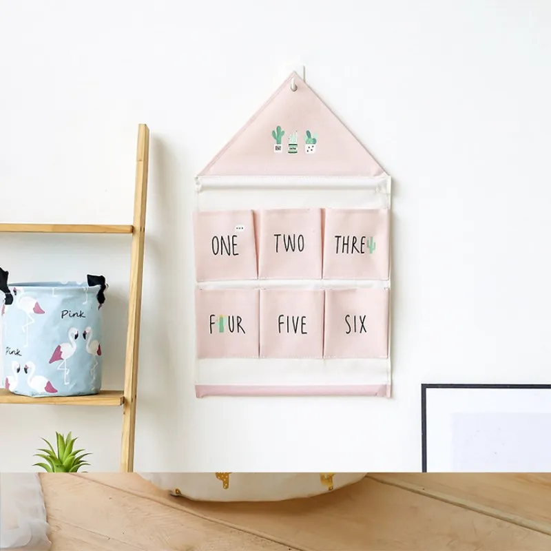 Настенная подвесная Сумка С КАКТУСОМ складной органайзер для косметики и