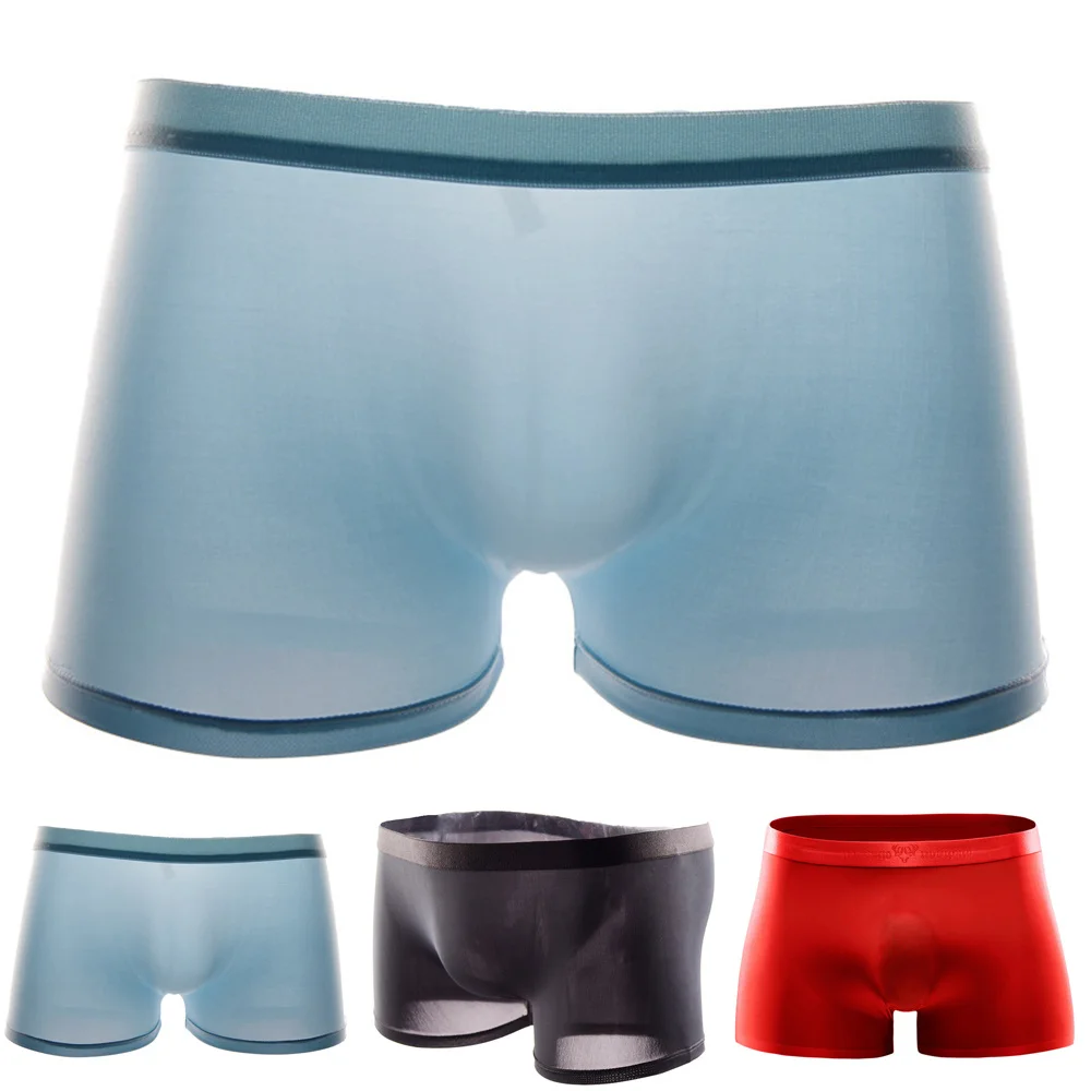 

Boxers Sexy Layers Boxer Effects Color See Underwear Soft Comfortable Breathing Underpants Colors Male New