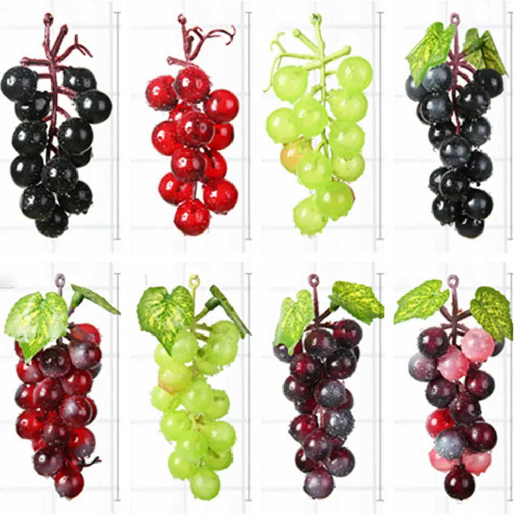 1 шт. Искусственные Фрукты Виноград пластик поддельные декоративные фрукты