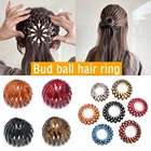 Новые расширяющиеся заколки для волос в виде птичьего гнезда, женские пластиковые заколки для конского хвоста, пряжка для конского хвоста, заколка для волос с кристаллами, аксессуары для волос