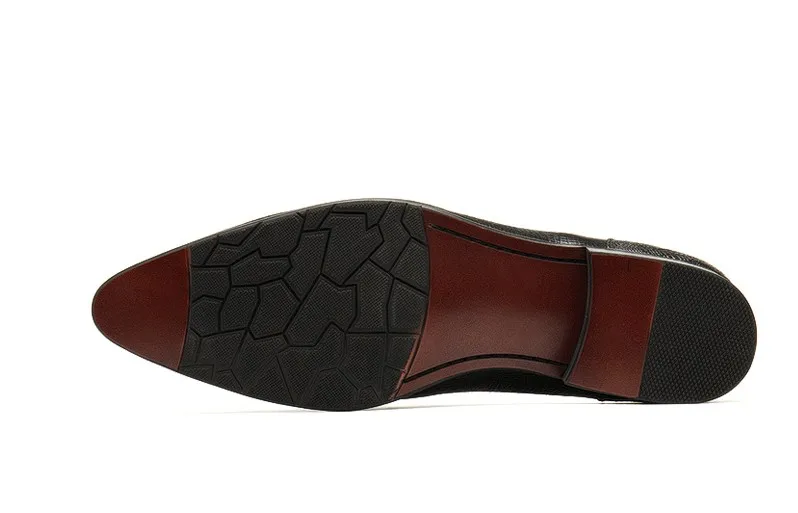 

QYFCIOUFU Handmade Mens Wingtip Oxfords Whole Cut Black Brown Genuine Calf Leather Luxury Wedding Men Dress Shoes Business Man