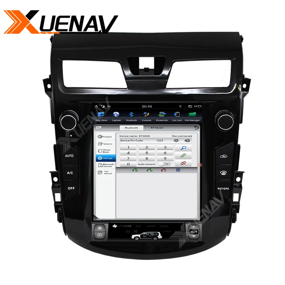 

XUENAV 10.4 Inch Car GPS Navigation Android System For-Nissan Teana 2013-2018 Multimedia Player Vertical Screen Car Radio