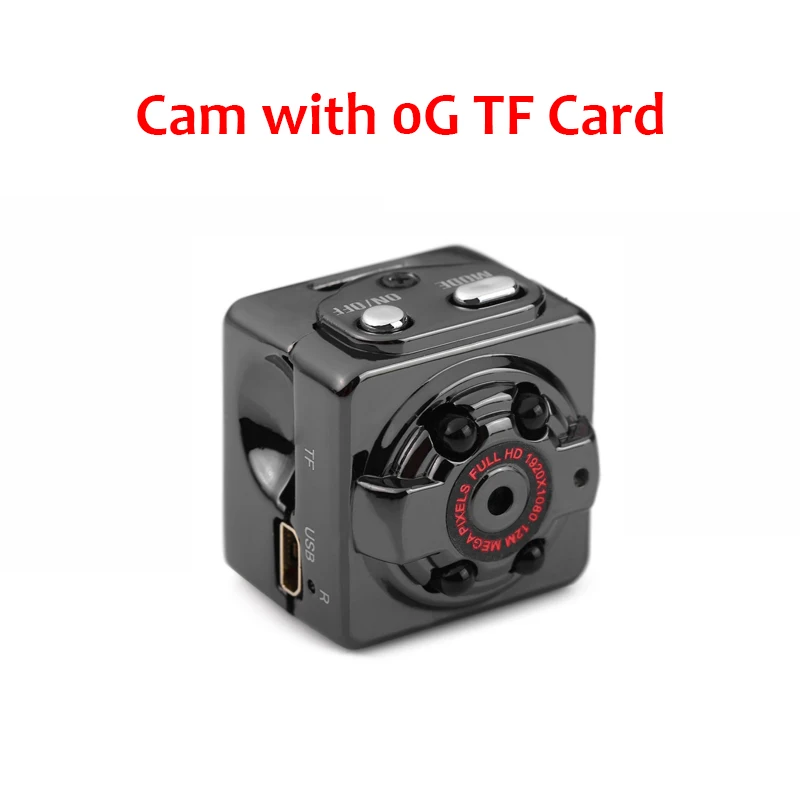 Cam with 0G TF Card SQ8 Мини спортивная DV камера 1080P маленькая секретная видео камера ночного видения микро тело DVR крошечные Full HD мини-камера с датчиком движения - Цвет: Cam with 0G TF Card