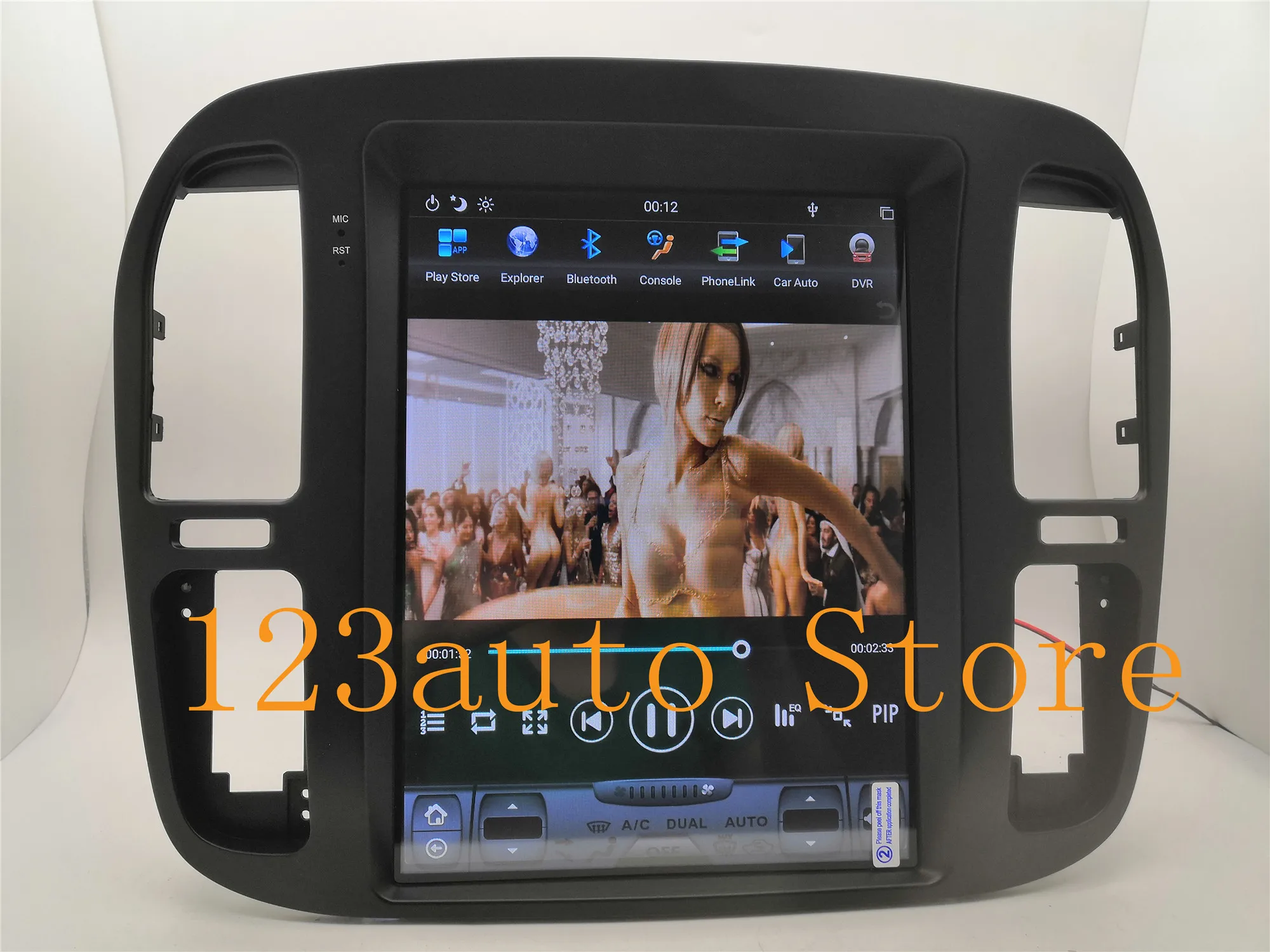 12,1 дюймов вертикальный PX6 Tesla стиль Android 8,1 автомобильный DVD gps навигационный плеер для TOYOTA LAND CRUISER LC100 LEXUS LX470 1999-2002