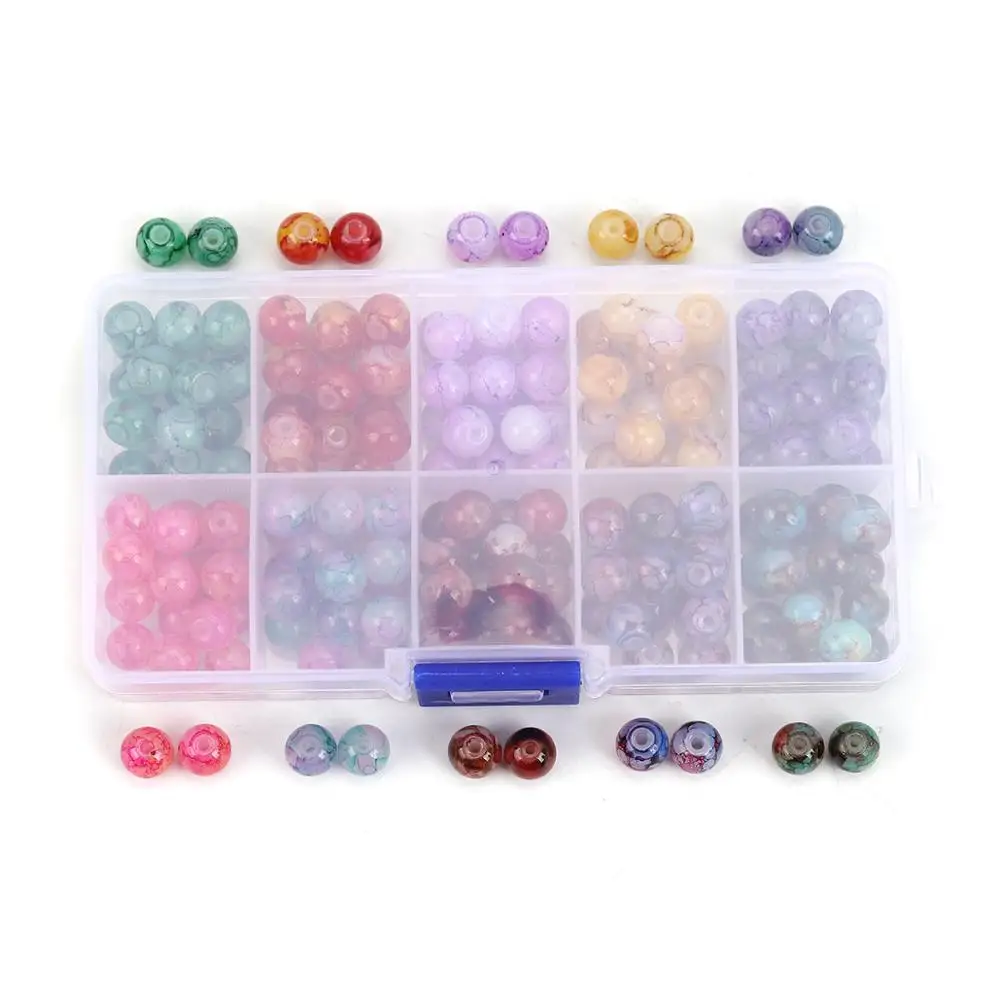 

1 Box DoreenBeads Fashion Crystal Beads Mixed Color Round Glass Glass Loose Beads Jewelry DIY Findings Handmade Bracelet Charms