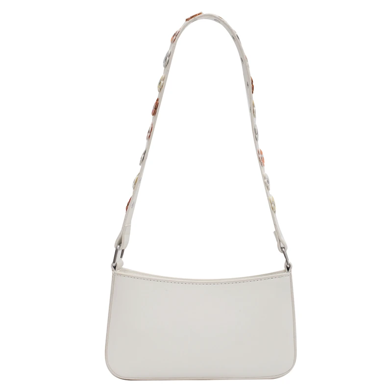 

Shoulder Strap Flower Design Small PU Leather Crossbody Bags for Women 2021 Branded Luxury Simple Travel Ladies Handbags