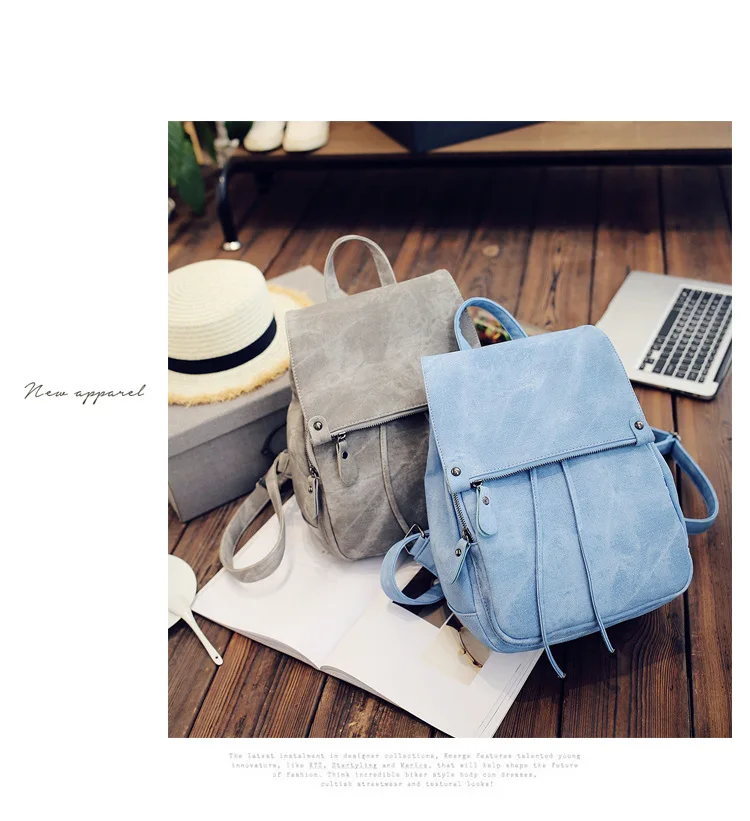 

Женский рюкзак из искусственной кожи в студенческом стиле, однотонная модная дамская дорожная сумка, школьные ранцы для девушек