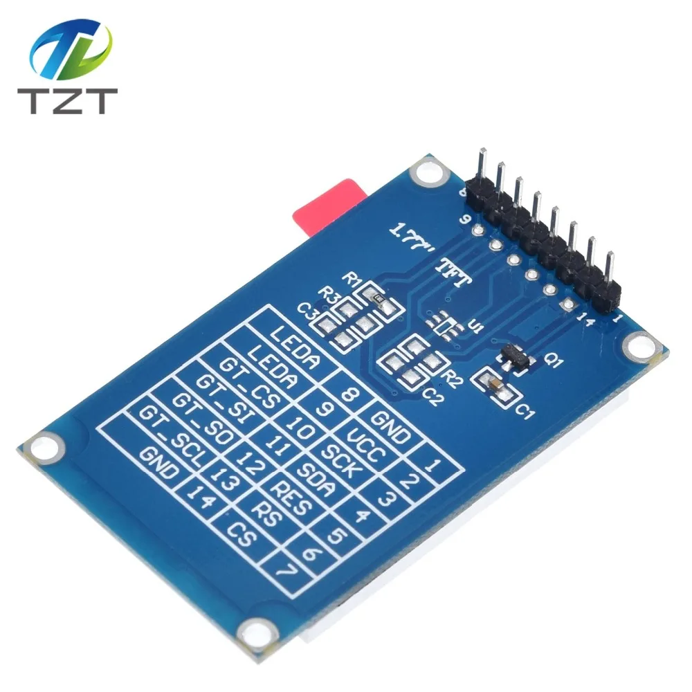 1,77 дюймовый TFT lcd экран 128*160 1,77 TFTSPI TFT цветной экран модуль последовательного порта