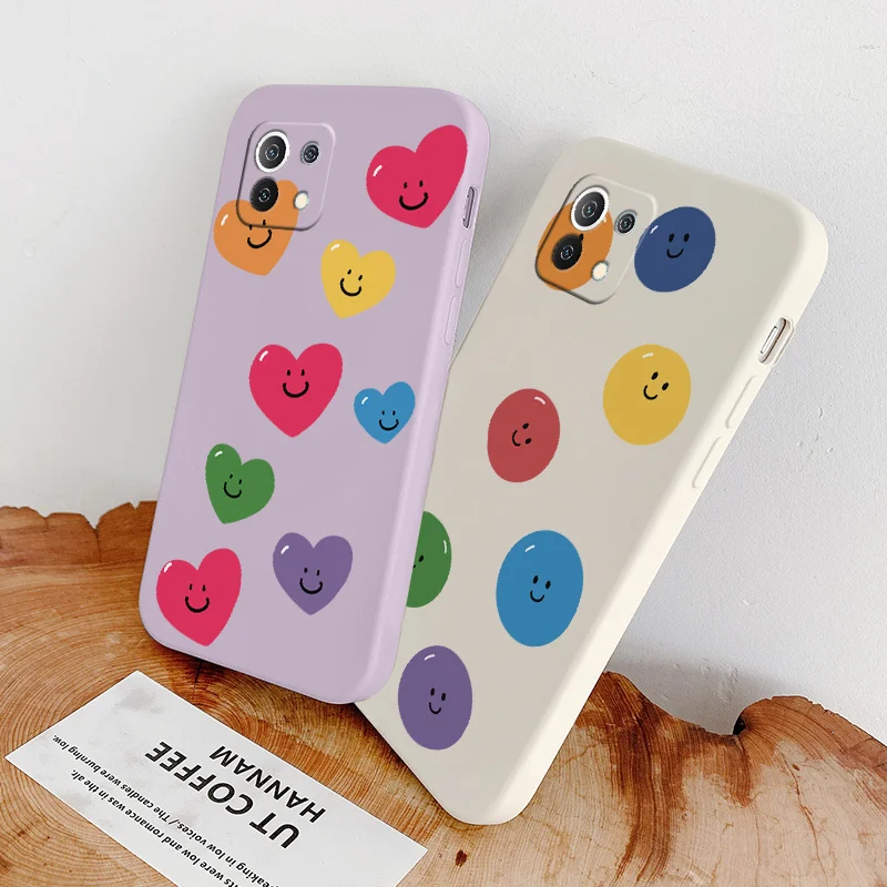 

Smiley Case For Xiaomi Mi 11 Lite Ultra 11i 10T 9T Pro Lite 10 10S 9 8 Lite Pro Poco F2 X2 F3 Pro Ultra Soft Phone Cover Case