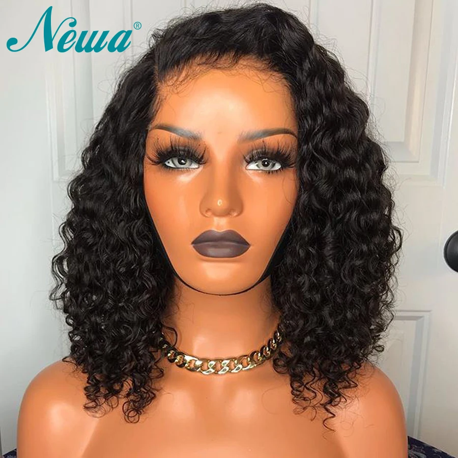 Парик Newa Hair 360 на сетке спереди с детскими волосами бразильские предварительно