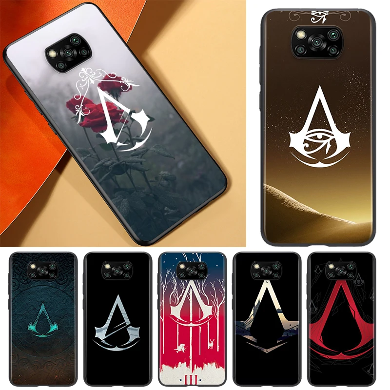 

Assassins Sign Phone Case For Xiaomi Civi Play Mix 3 A2 A1 6X 5X Poco X3 NFC F3 GT M3 M2 X2 F2 Pro C3 F1 Black Soft
